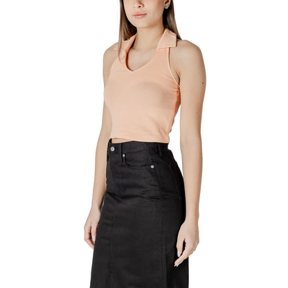 Top in cotone arancione Calvin Klein Jeans