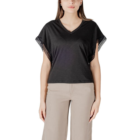 Maglietta nera in cotone ICHI