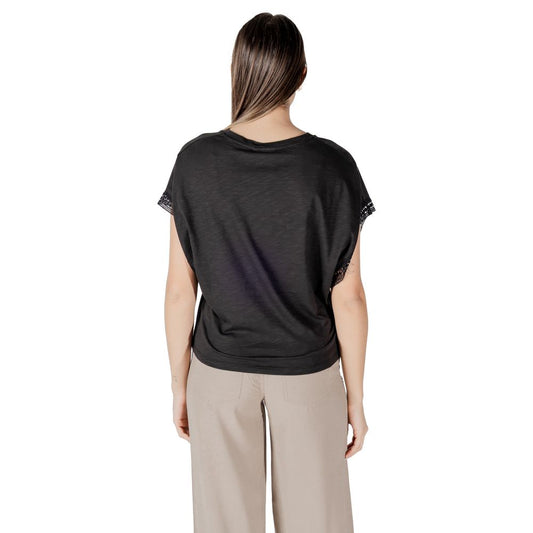 Maglietta nera in cotone ICHI
