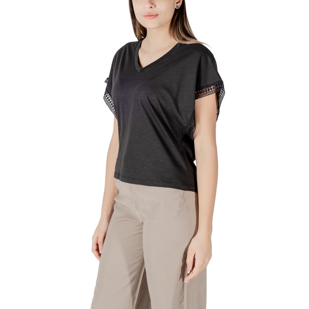 Maglietta nera in cotone ICHI