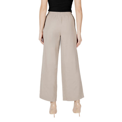 Solo pantaloni casual in viscosa beige