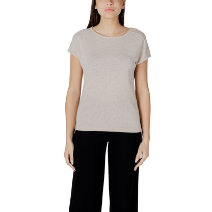 Maglietta in poliestere beige Street One