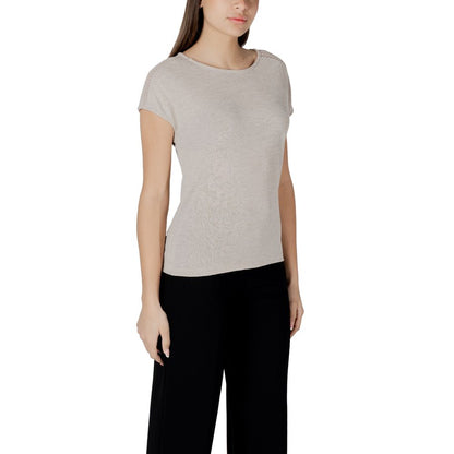 Maglietta in poliestere beige Street One