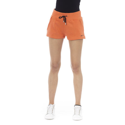 Pantaloncini da tuta da donna in cotone arancione Just Cavalli