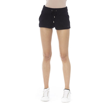 Pantaloncini da donna in cotone nero Just Cavalli