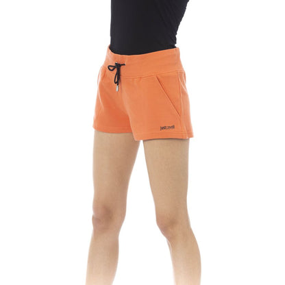 Pantaloncini da tuta da donna in cotone arancione Just Cavalli