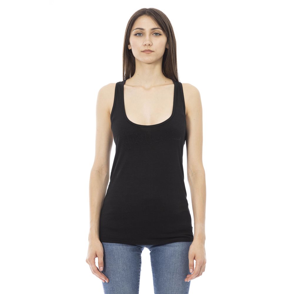 Top da donna in viscosa nera Just Cavalli