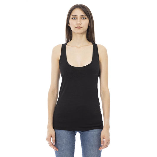 Top da donna in viscosa nera Just Cavalli