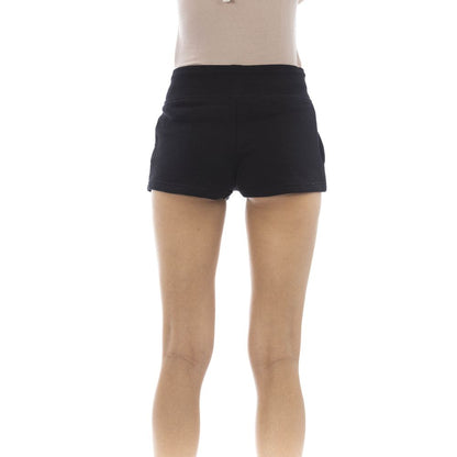 Pantaloncini da donna in cotone nero Just Cavalli