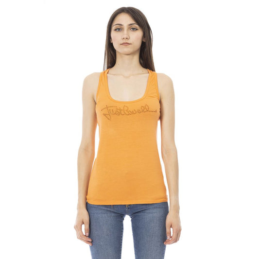 Top da donna in viscosa arancione Just Cavalli