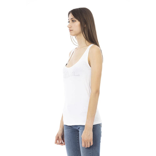 Top da donna in viscosa bianca Just Cavalli