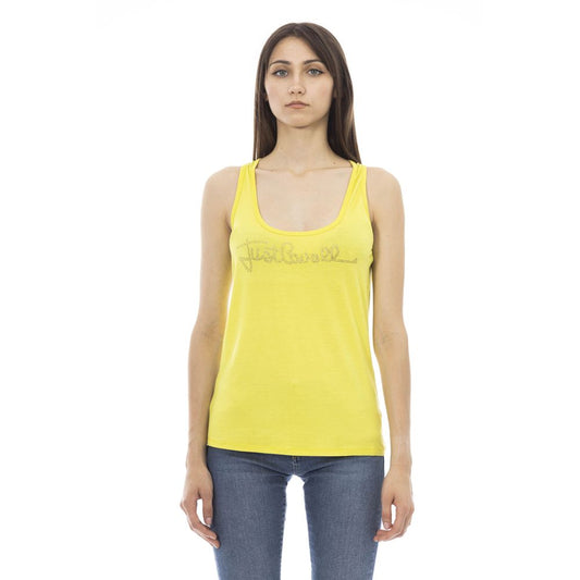 Top da donna in viscosa gialla Just Cavalli