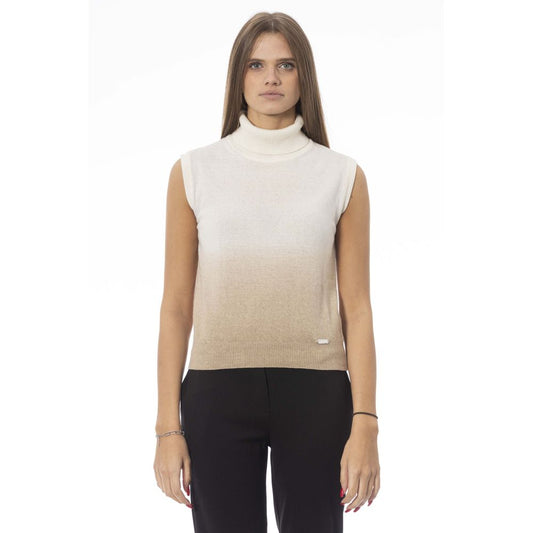 Maglione da donna in lana bianca Baldinini Trend