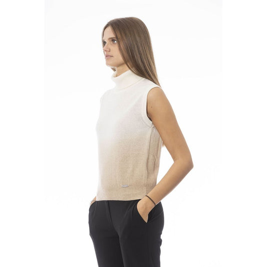 Maglione da donna in lana bianca Baldinini Trend