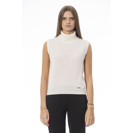 Maglione da donna in lana bianca Baldinini Trend