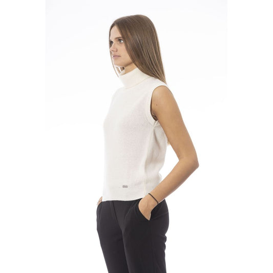 Maglione da donna in lana bianca Baldinini Trend