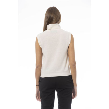 Maglione da donna in lana bianca Baldinini Trend