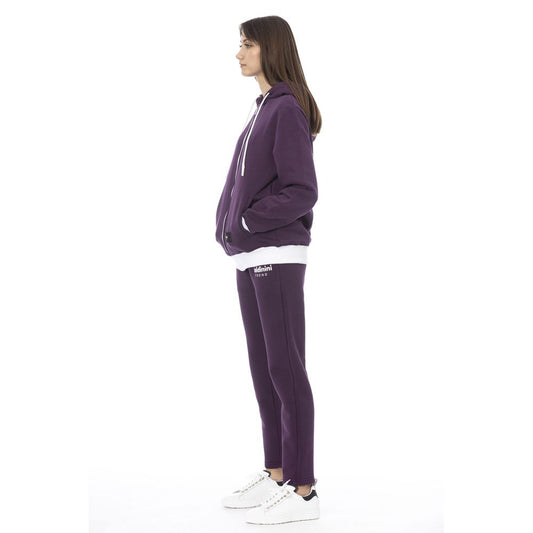 Maglione da donna in cotone viola Baldinini Trend