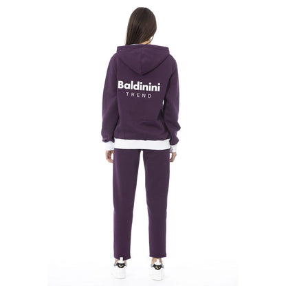 Maglione da donna in cotone viola Baldinini Trend
