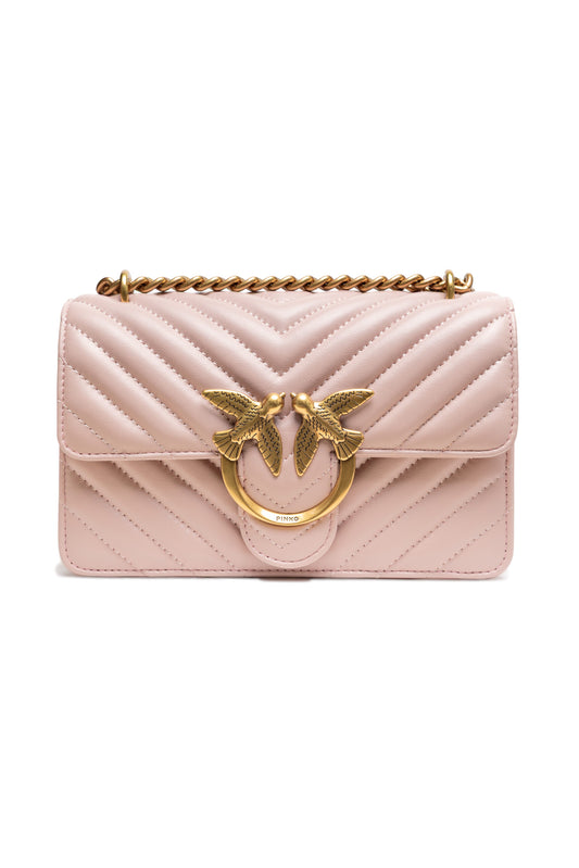 PINKO Borsa a tracolla Love One Mini rosa cipria