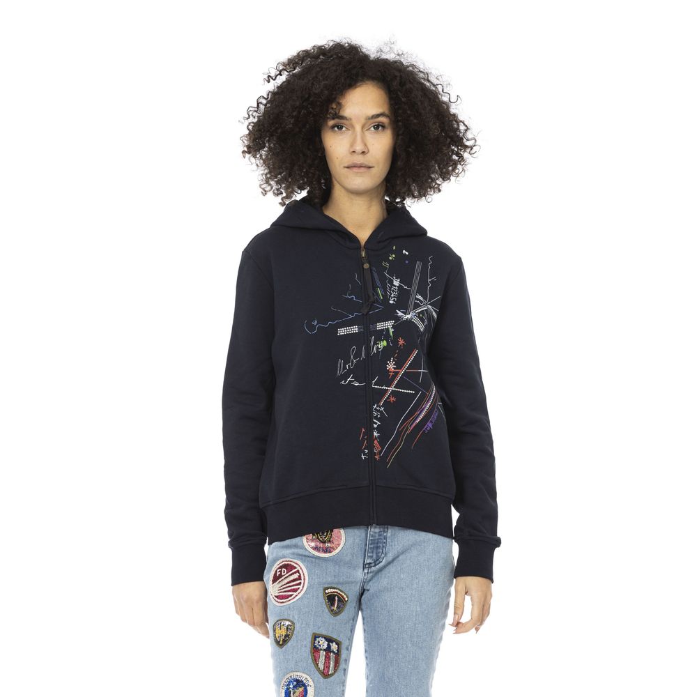 Felpa da donna in cotone blu Mr&amp;Mrs Italy