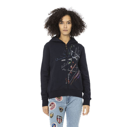 Felpa da donna in cotone blu Mr&amp;Mrs Italy