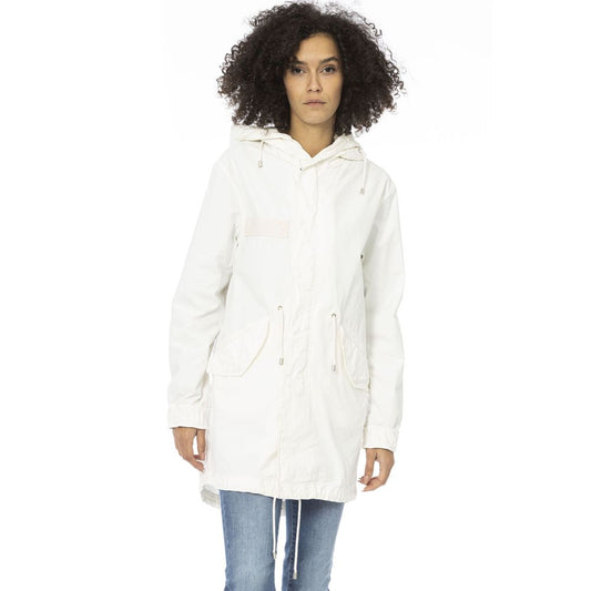 Parka da donna in cotone bianco Mr&amp;Mrs Italy