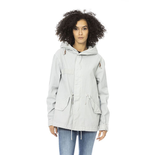Giacca parka da donna in cotone argento Mr&amp;Mrs Italy