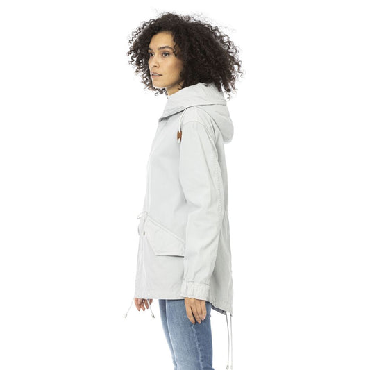 Giacca parka da donna in cotone argento Mr&amp;Mrs Italy
