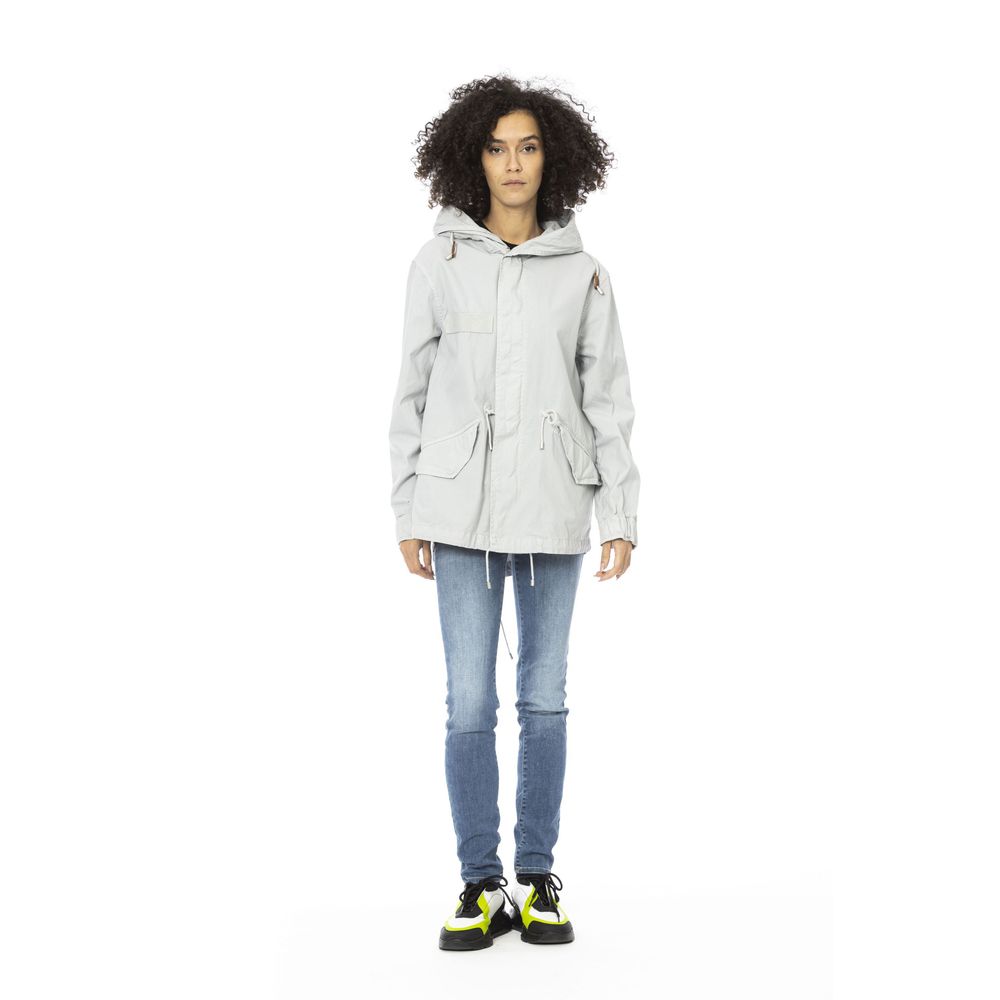 Giacca parka da donna in cotone argento Mr&amp;Mrs Italy