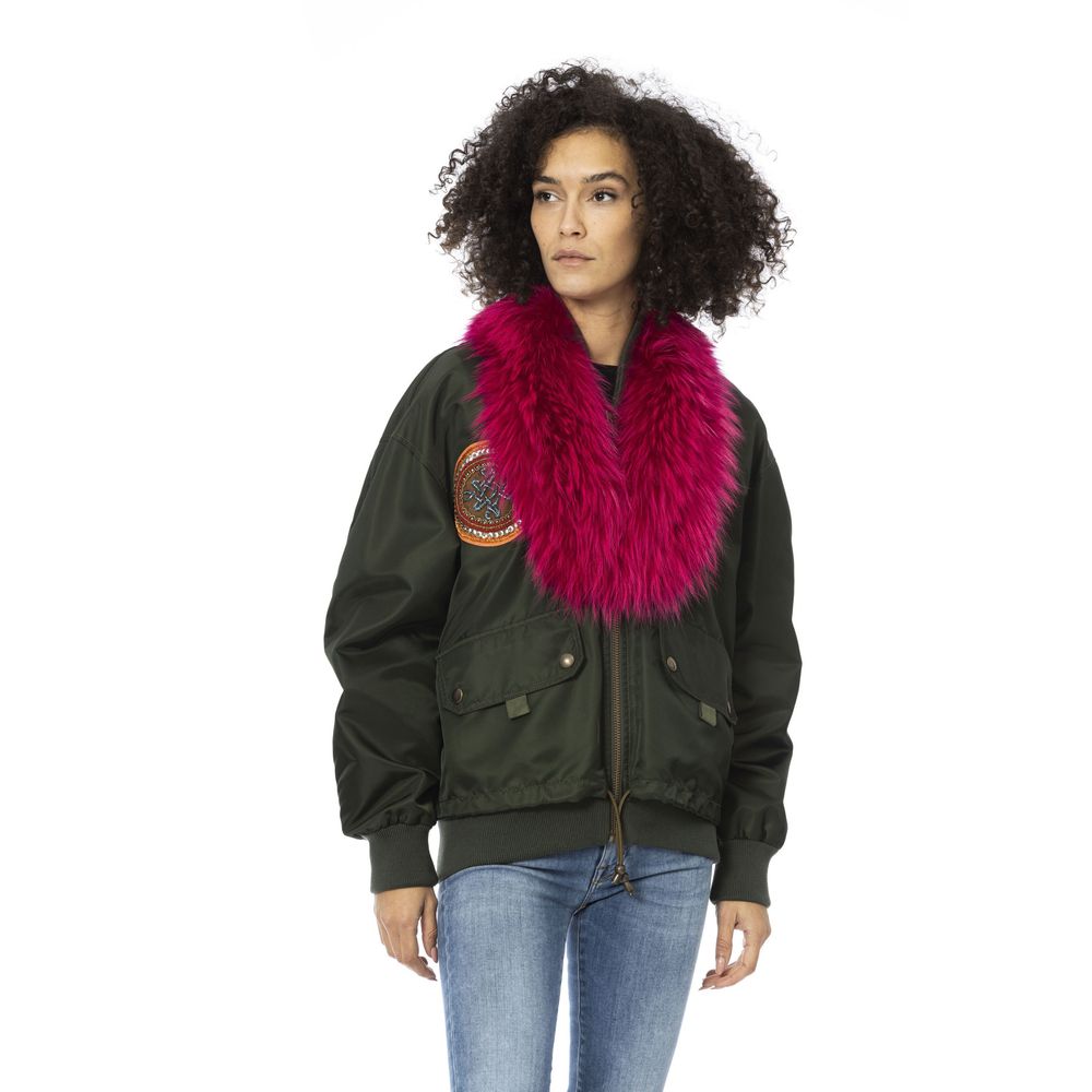 Giubbotto bomber da donna in poliammide verde Mr&amp;Mrs Italy