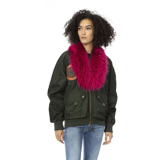 Giubbotto bomber da donna in poliammide verde Mr&amp;Mrs Italy