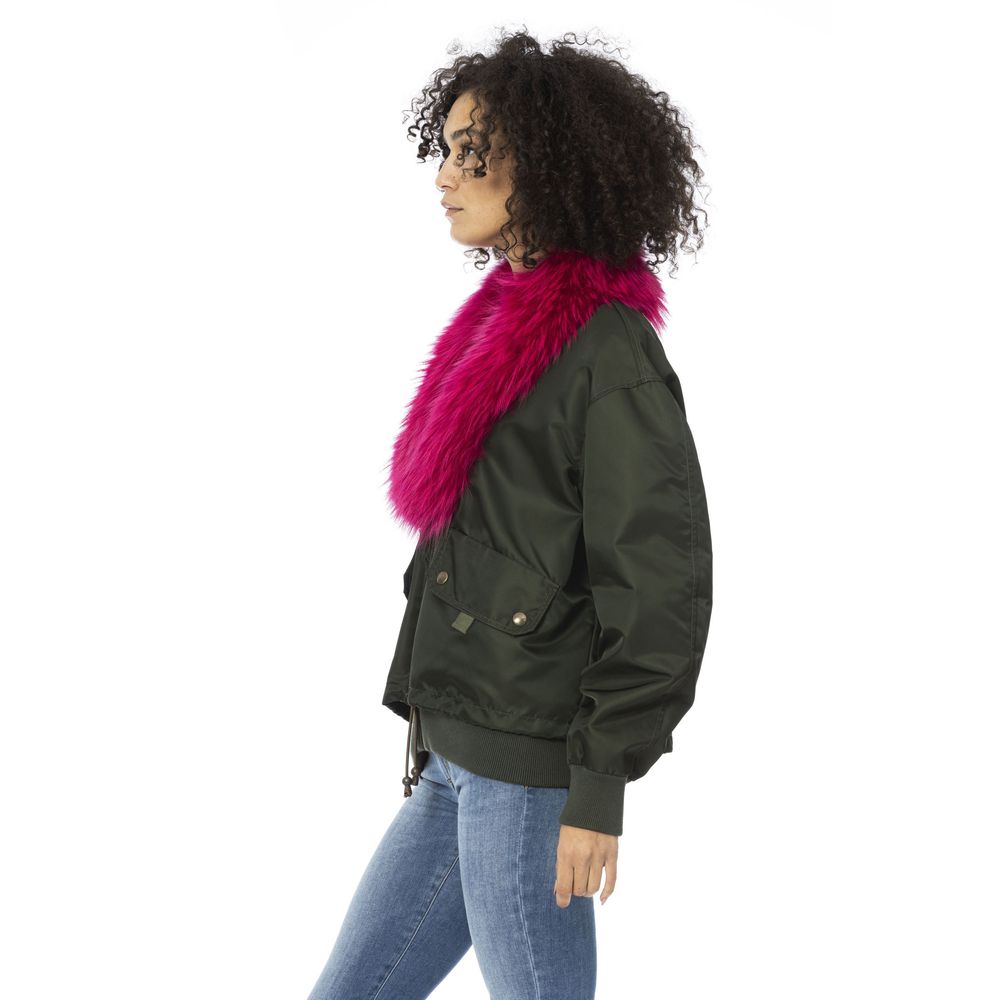 Giubbotto bomber da donna in poliammide verde Mr&amp;Mrs Italy