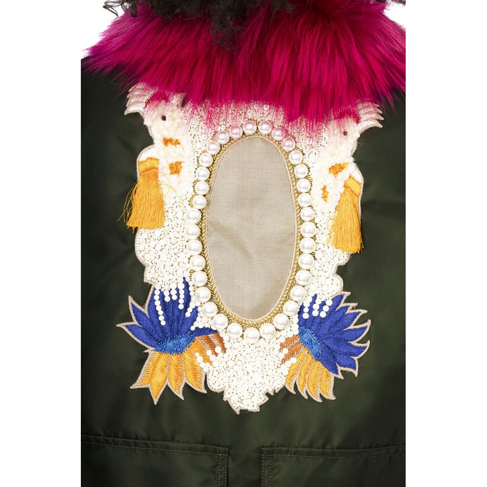 Giubbotto bomber da donna in poliammide verde Mr&amp;Mrs Italy
