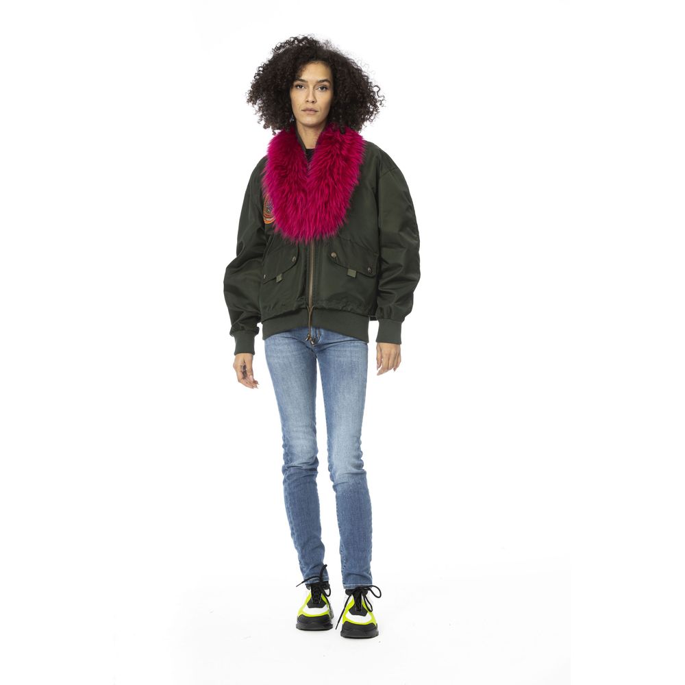 Giubbotto bomber da donna in poliammide verde Mr&amp;Mrs Italy