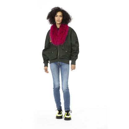 Giubbotto bomber da donna in poliammide verde Mr&amp;Mrs Italy
