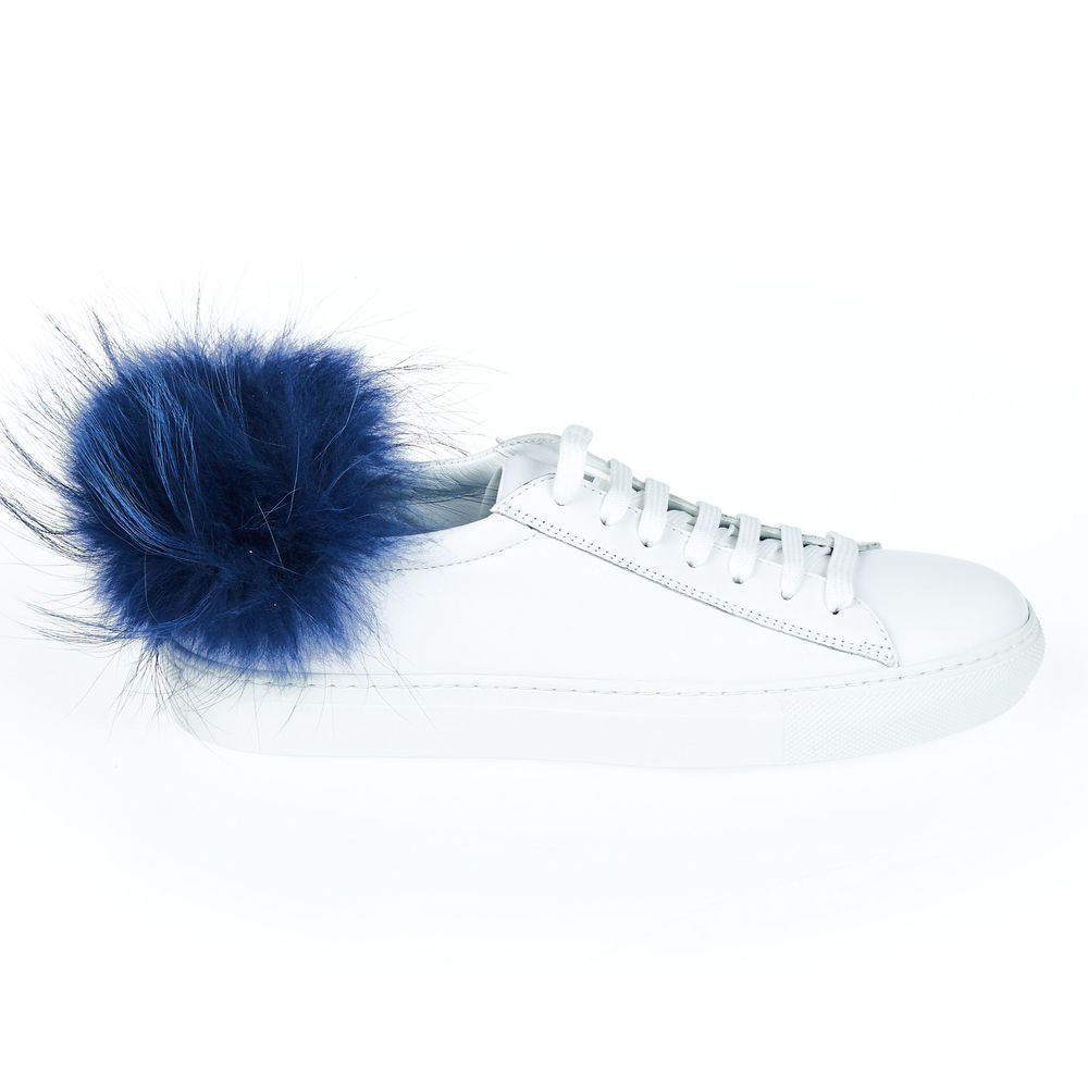 Mr&amp;Mrs Italy Sneaker da donna in pelle di agnello bianca