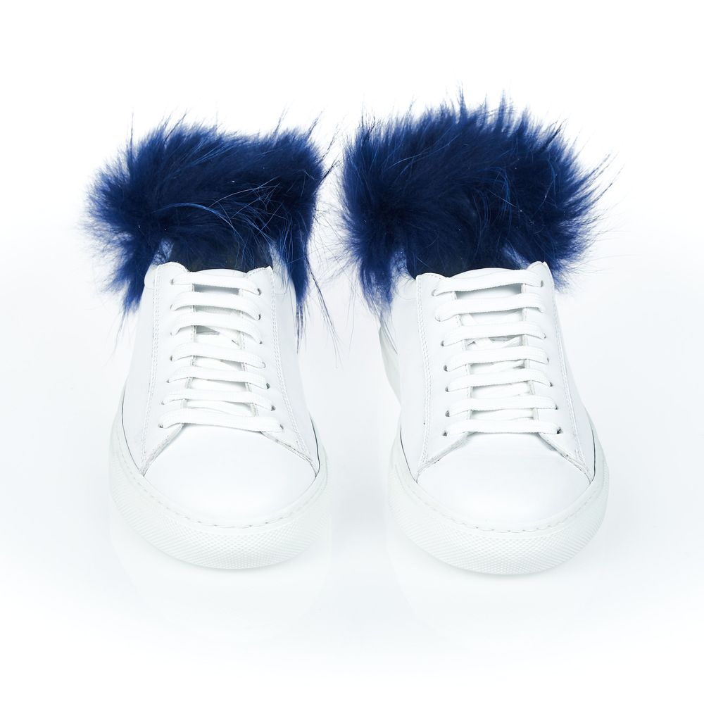 Mr&amp;Mrs Italy Sneaker da donna in pelle di agnello bianca