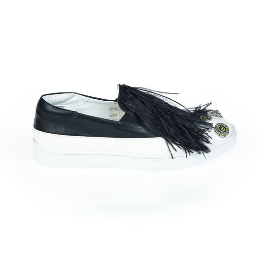Mr&amp;Mrs Italy Scarpa slip-on da donna in pelle nera