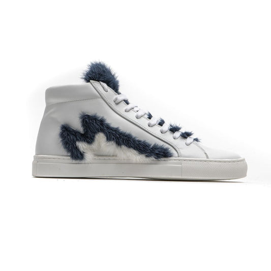 Mr&amp;Mrs Italy Sneaker da donna in pelle bianca