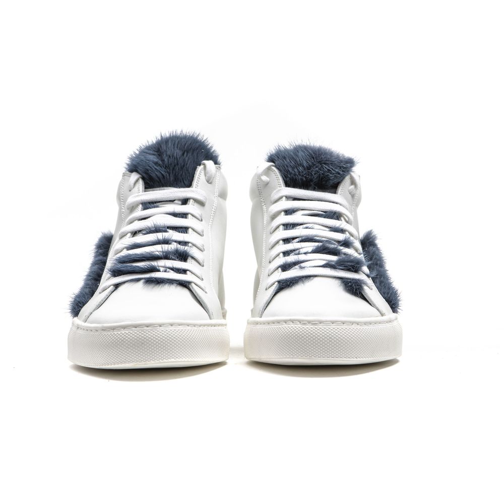 Mr&amp;Mrs Italy Sneaker da donna in pelle bianca