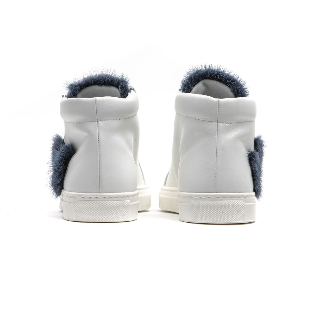 Mr&amp;Mrs Italy Sneaker da donna in pelle bianca