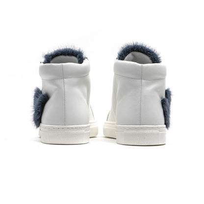 Mr&amp;Mrs Italy Sneaker da donna in pelle bianca