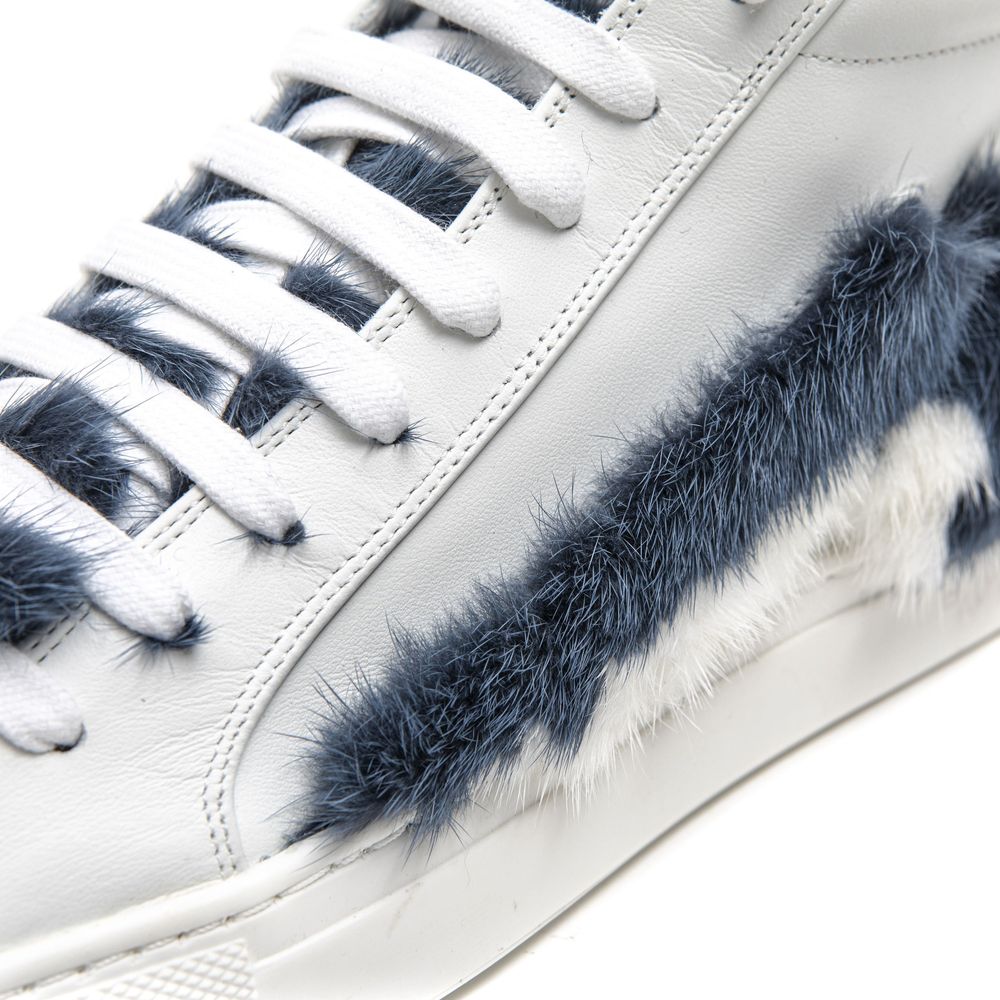 Mr&amp;Mrs Italy Sneaker da donna in pelle bianca
