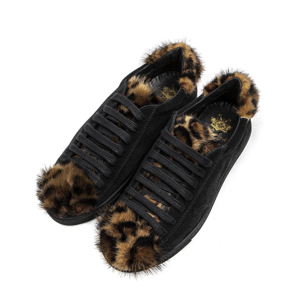Mr&amp;Mrs Italy Sneaker da donna in pelle nera