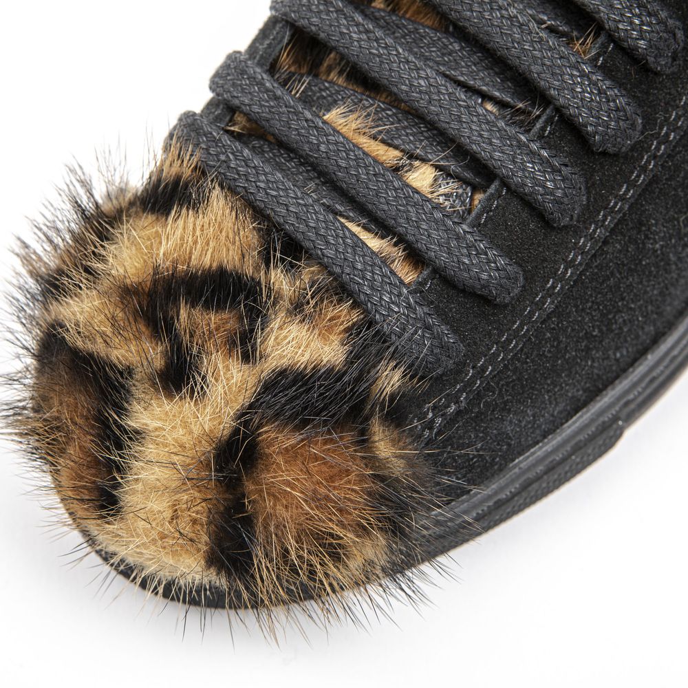 Mr&amp;Mrs Italy Sneaker da donna in pelle nera