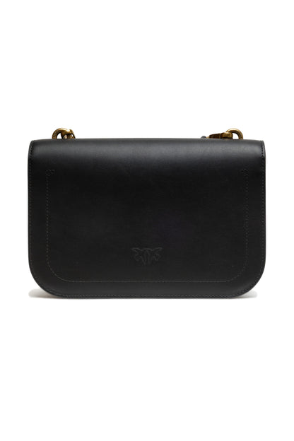 Borsa a tracolla classica Love Bell in pelle nera PINKO