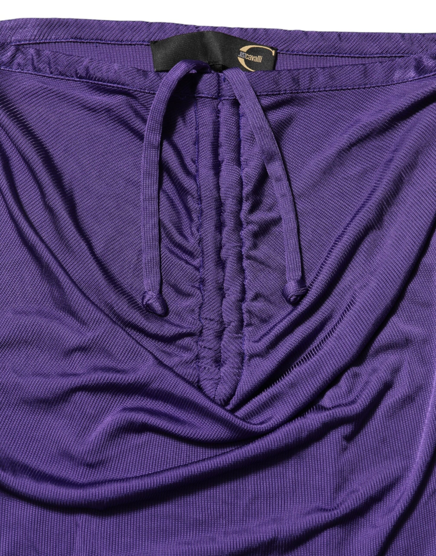 Abito aderente senza spalline in viscosa elastan viola Cavalli Class