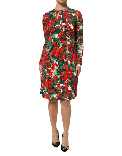 Dolce &amp; Gabbana Abito corto Portofino a fiori multicolor