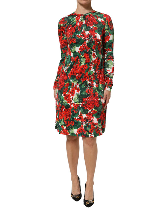 Dolce &amp; Gabbana Abito corto Portofino a fiori multicolor